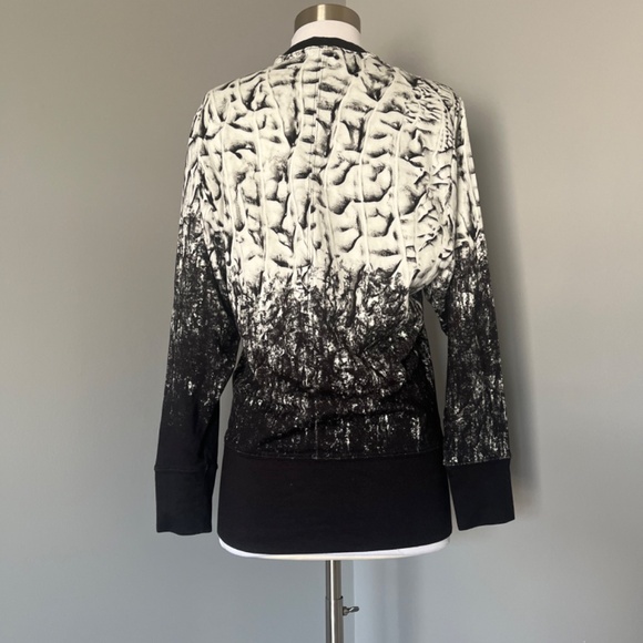 Helmut Lang Digita Scarp Dolman Sleeves Sweatshirt Sweater‎ Bird Abstract Print - Picture 5 of 12